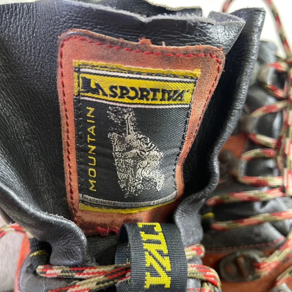 LA SORTIVA K2 Mountain Climbing Alpine Hiking Boots Red Black Men's 42 EU/9 US